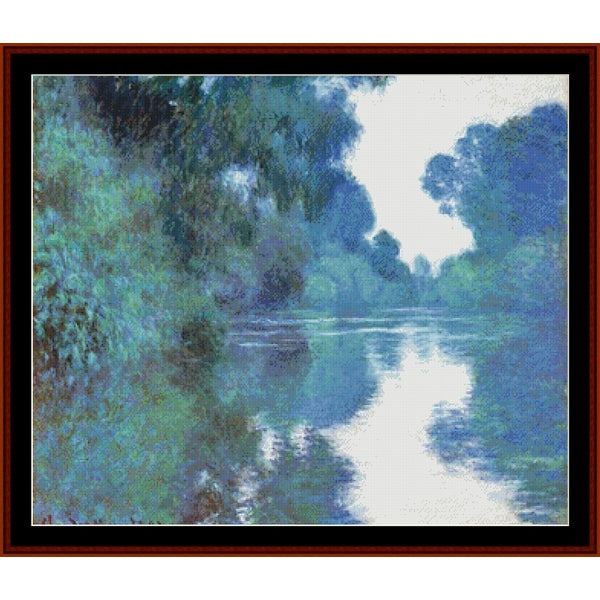 Counted Cross Stitch Pattern: Morning on the Seine by Claude Monet - Cross Stitch Collectibles