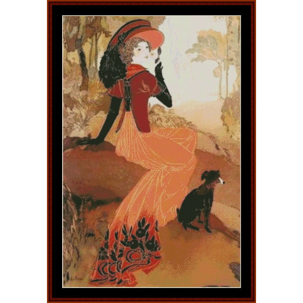 Counted Cross Stitch Pattern – Paris - Almanach by Georges De Feures - Cross Stitch Collectibles