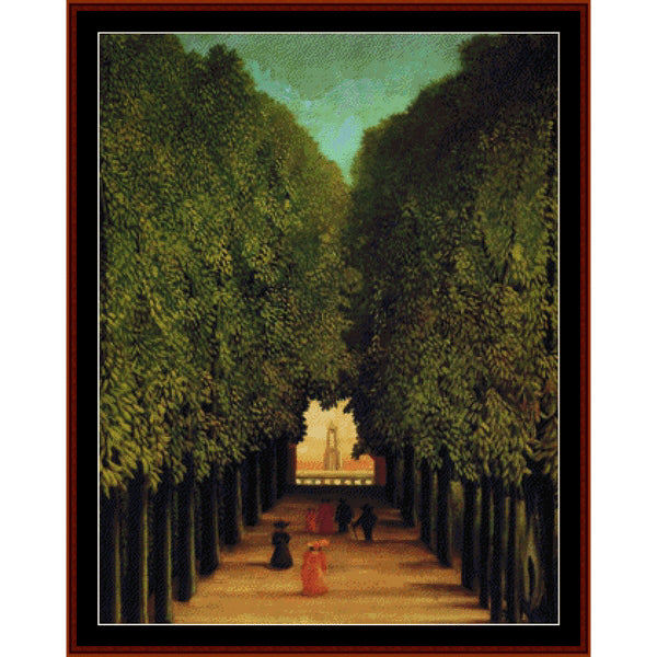 Counted Cross Stitch Pattern: Park of St. Cloud by Henri Rousseau - Cross Stitch Collectibles