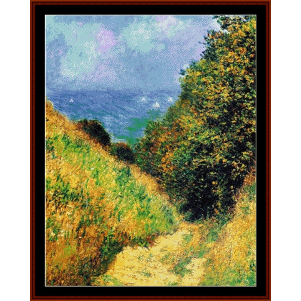 Counted Cross Stitch Pattern: Path at Pourville II by Claude Monet - Cross Stitch Collectibles