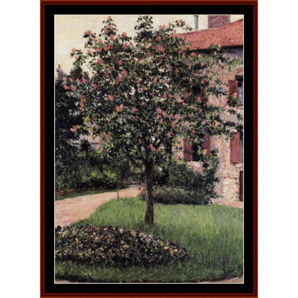 Counted Cross Stitch Pattern: Petit Gennevilliers Facade by Gustave Caillebotte - Cross Stitch Collectibles