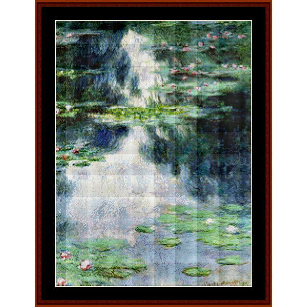 Counted Cross Stitch Pattern: Pond with Waterlilies by Claude Monet - Cross Stitch Collectibles