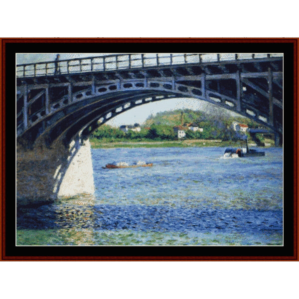 Counted Cross Stitch Pattern: Pont d'Argenteuil by Gustave Caillebotte - Cross Stitch Collectibles