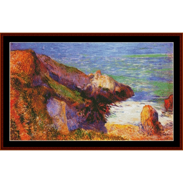 Counted Cross Stitch Pattern – Rocks on the Breton Coast by Paul Gauguin - Cross Stitch Collectibles