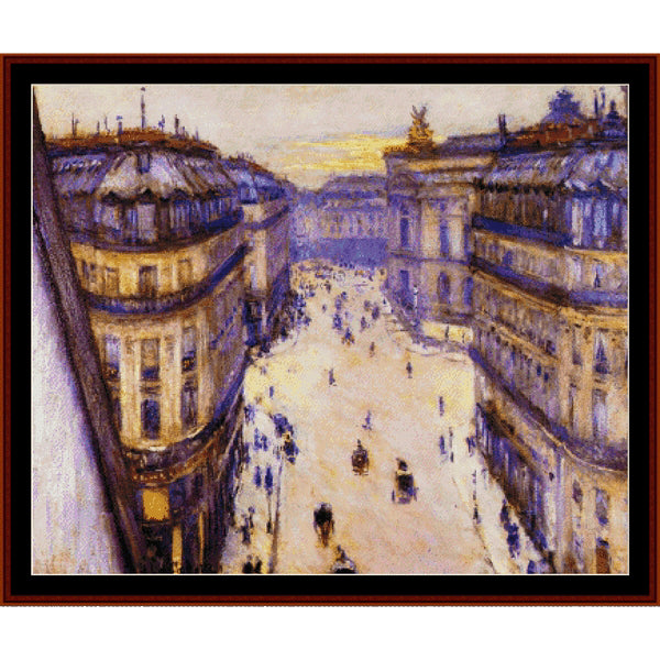 Counted Cross Stitch Pattern – Rue Halevy by Gustave Caillebotte - Cross Stitch Collectibles