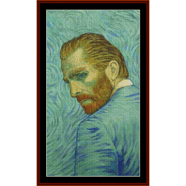 Self Portrait V by Vincent Van Gogh pdf counted cross stitch pattern