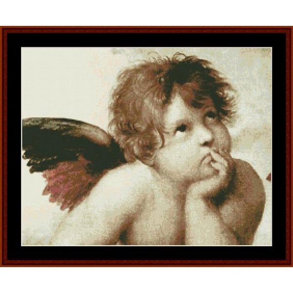 Counted Cross Stitch Pattern – Sistine Madonna, Detail by Raphael - Cross Stitch Collectibles