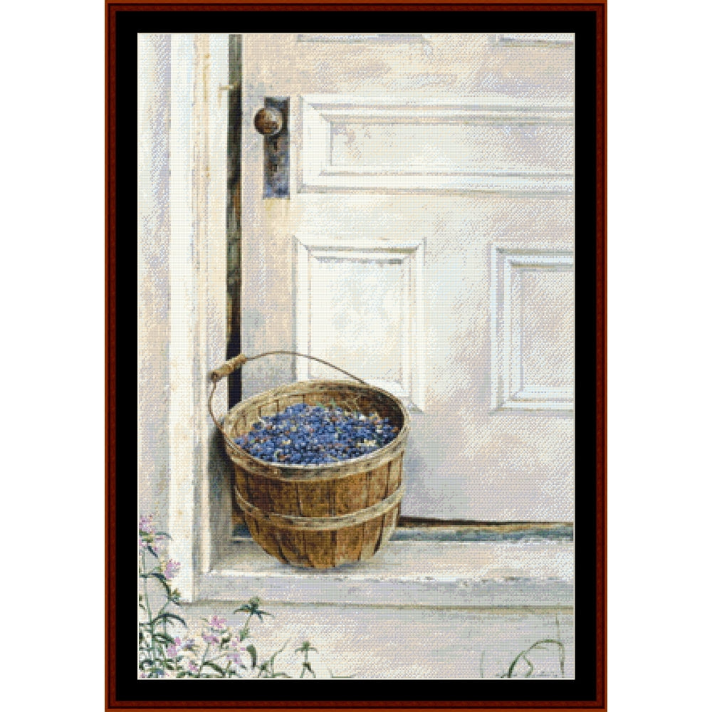 Counted Cross Stitch Pattern – Split Ash Basket, Americana - Cross Stitch Collectibles
