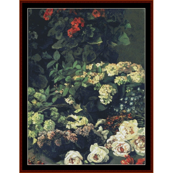 Counted Cross Stitch Pattern – Spring Flowers by Claude Monet - Cross Stitch Collectibles