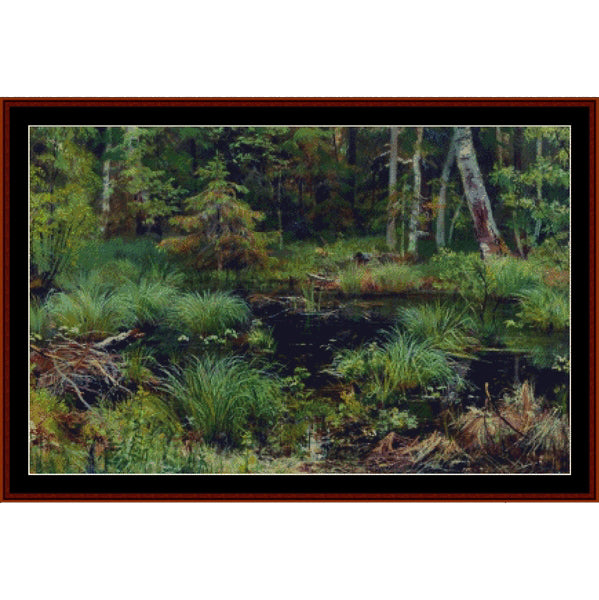 Counted Cross Stitch Pattern – Spring in the Forest by Ivan Shishkin - Cross Stitch Collectibles
