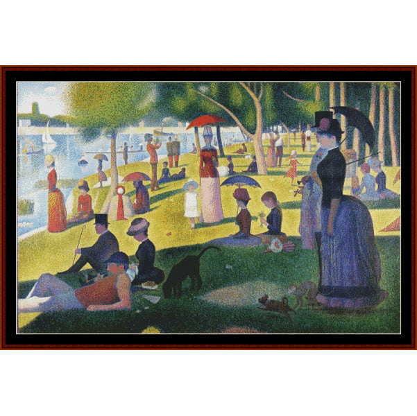 Counted Cross Stitch Pattern – Sunday Afternoon in the Park III by Georges Seurat - Cross Stitch Collectibles