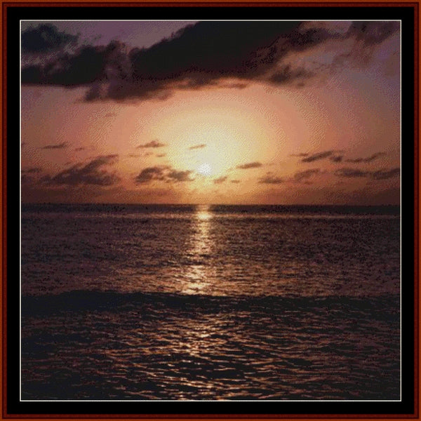 Counted Cross Stitch Pattern – Sunset II, Nature - Cross Stitch Collectibles