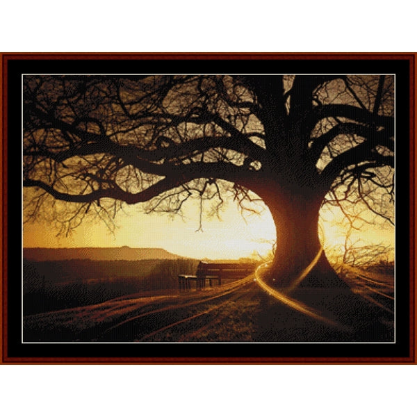 Counted Cross Stitch Pattern – Sunset, Nature - Cross Stitch Collectibles