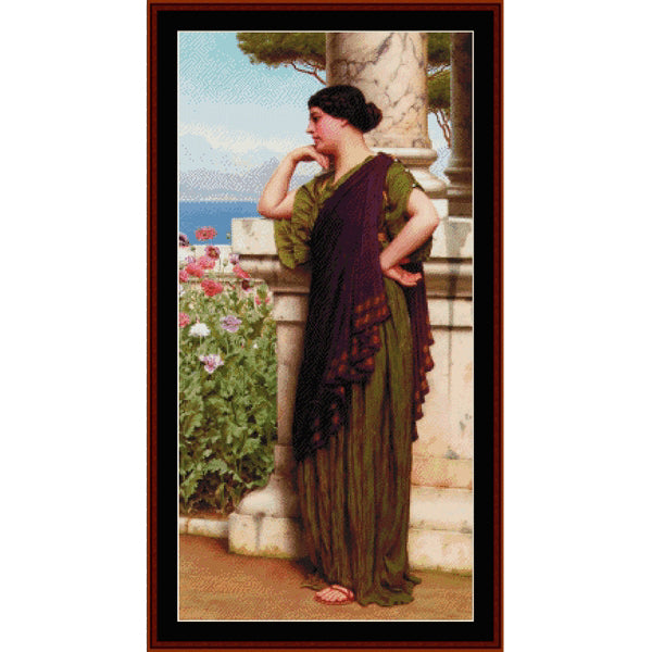 Counted Cross Stitch Pattern – Tender Thoughts by J.W. Godward - Cross Stitch Collectibles
