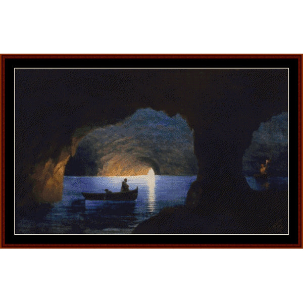 Counted Cross Stitch Pattern – The Blue Grotto by Ivan Aivazovsky - Cross Stitch Collectibles