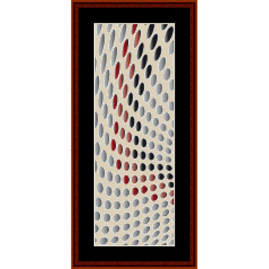 Cross Stitch Pattern by Cross Stitch Collectibles with red and blue dots on a beige background