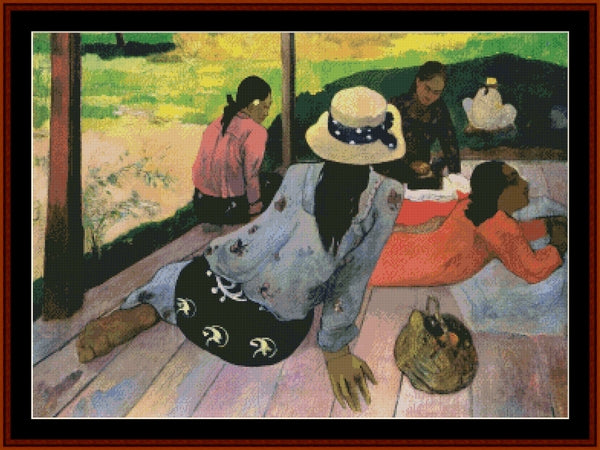 The Siesta - Paul Gauguin pdf cross stitch pattern