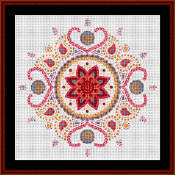 Mandala 106 - Small pdf cross stitch pattern