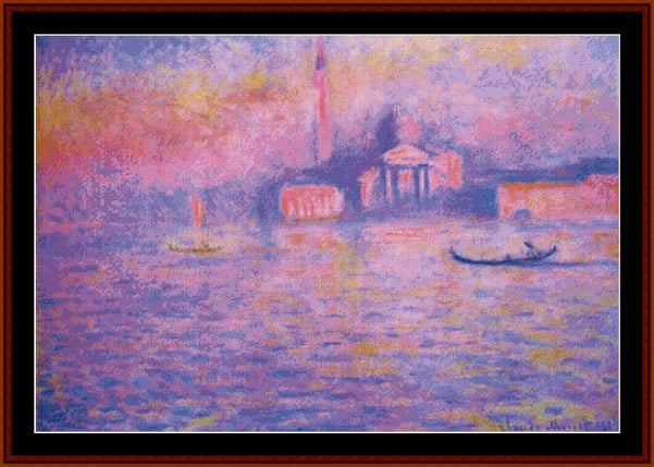 San Giorgio Maggiore II - Claude Monet pdf cross stitch pattern