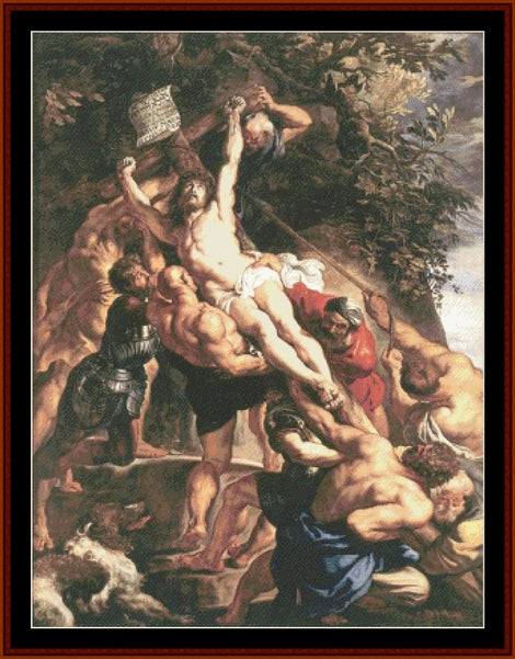 Elevation of the Cross - Peter Paul Rubens cross stitch pattern
