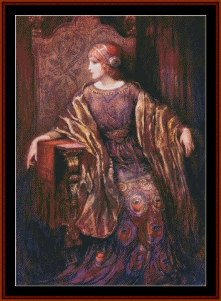 Expectation - Vintage Art pdf cross stitch pattern