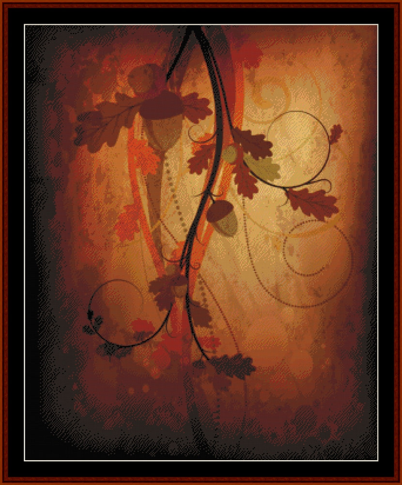 Autumn - Abstract pdf cross stitch pattern