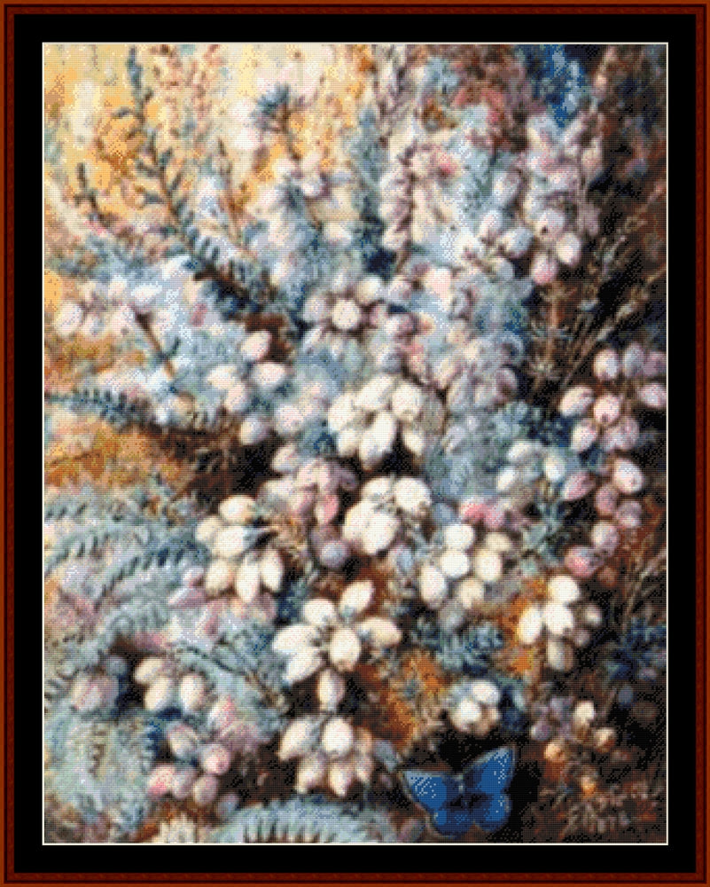 Heather and Butterfly - Albert D. Lucas pdf cross stitch pattern