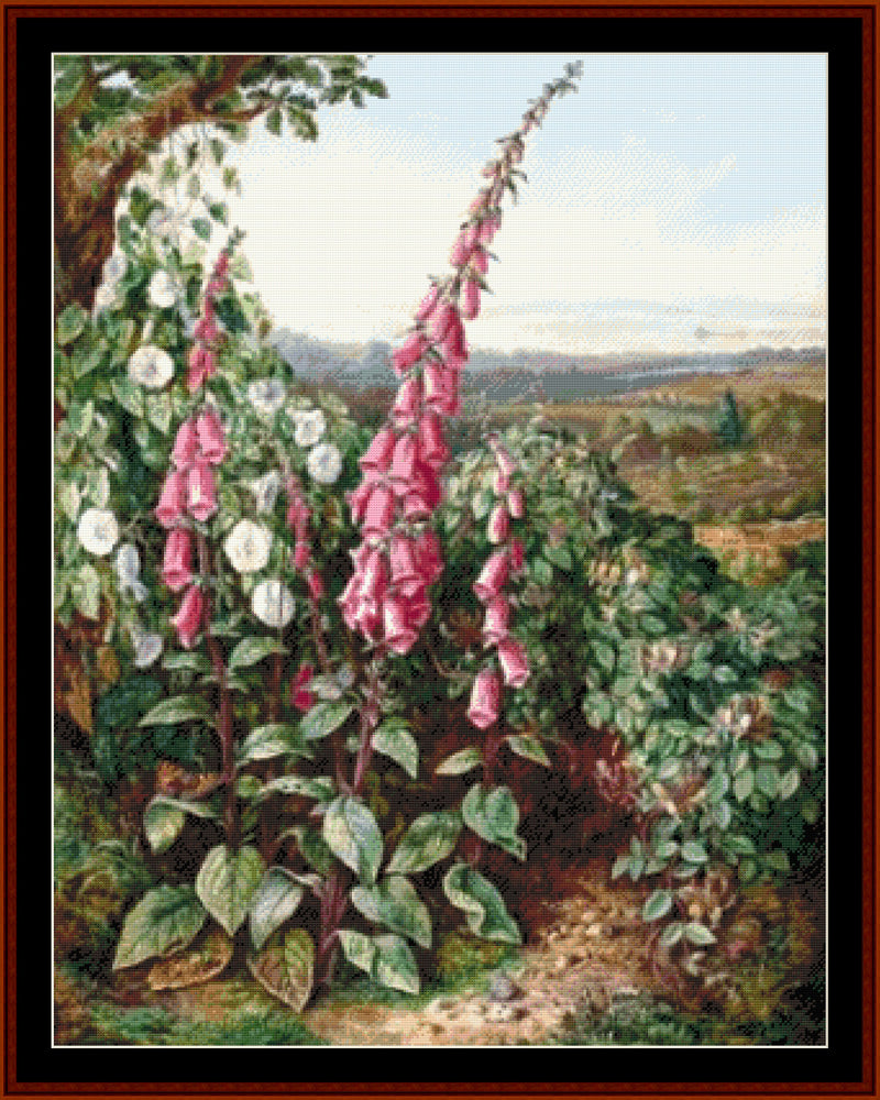 Cornfield with Foxgloves - Albert D. Lucas pdf cross stitch pattern