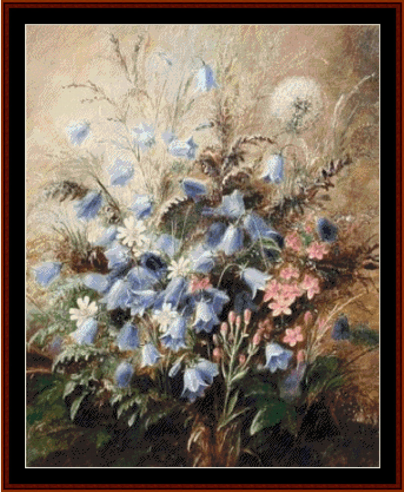 Harebells and Centaury - A.D. Lucas pdf cross stitch pattern