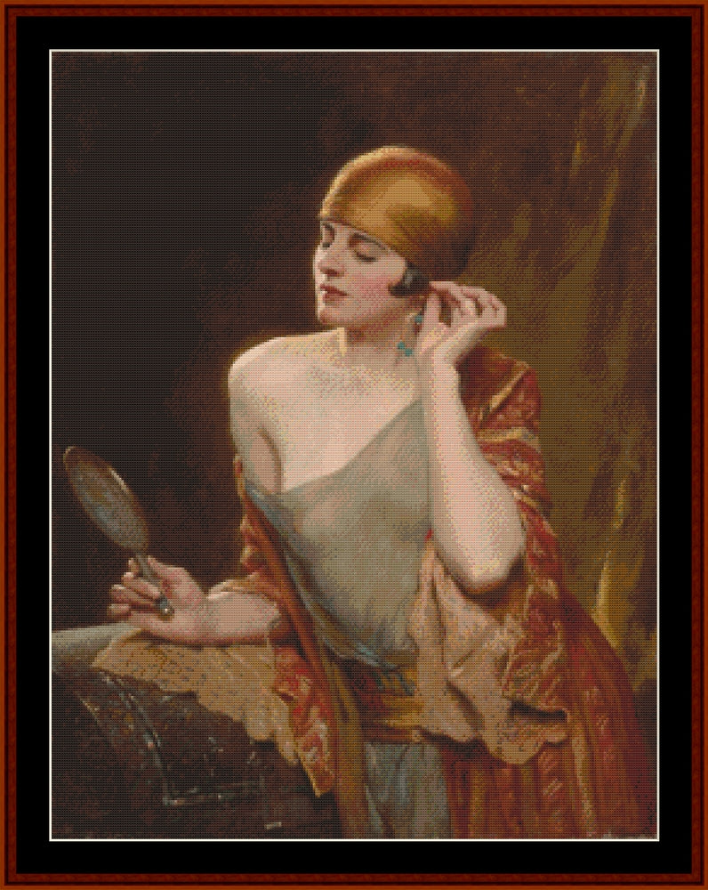 The Studio Mirror cross stitch pattern