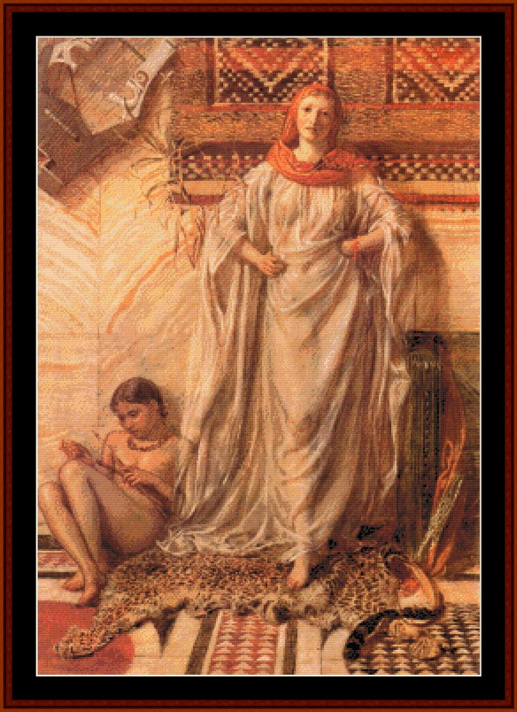 Dancing Girl Resting,, 1864 - A.J. Moore pdf cross stitch pattern