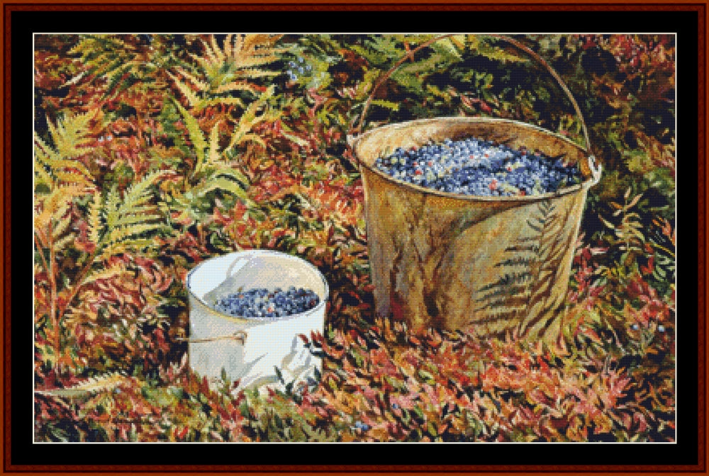 Quart Pail - Americana pdf cross stitch pattern