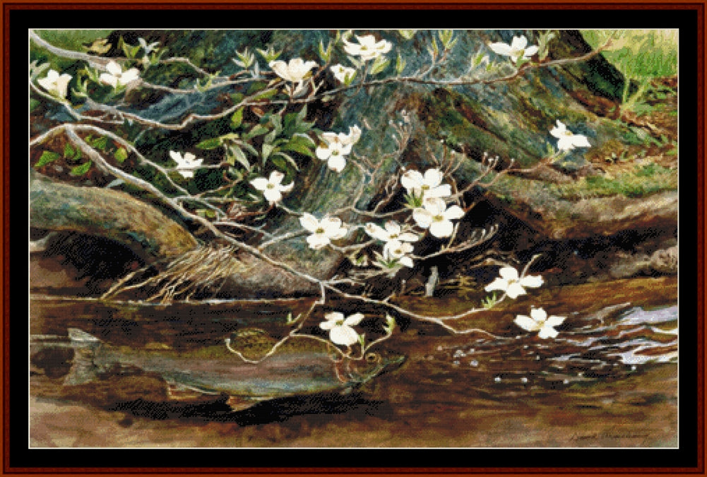 Trout Pool - Americana pdf cross stitch pattern
