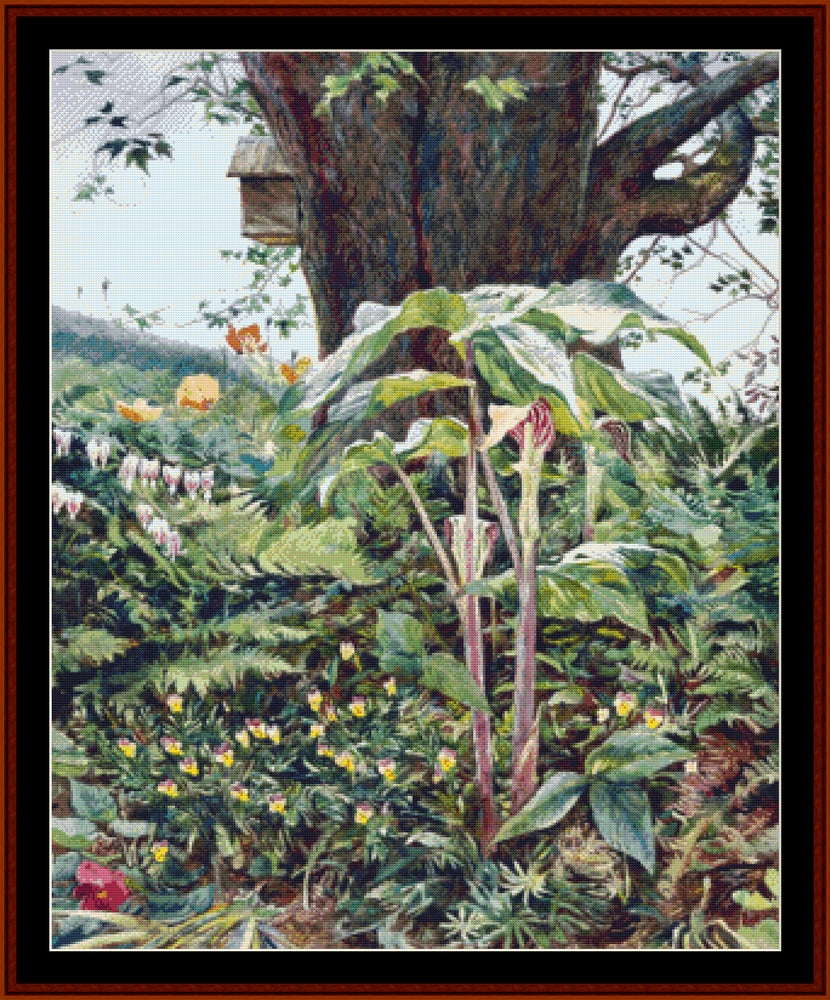 Faces in the Garden - Americana cross stitch pattern