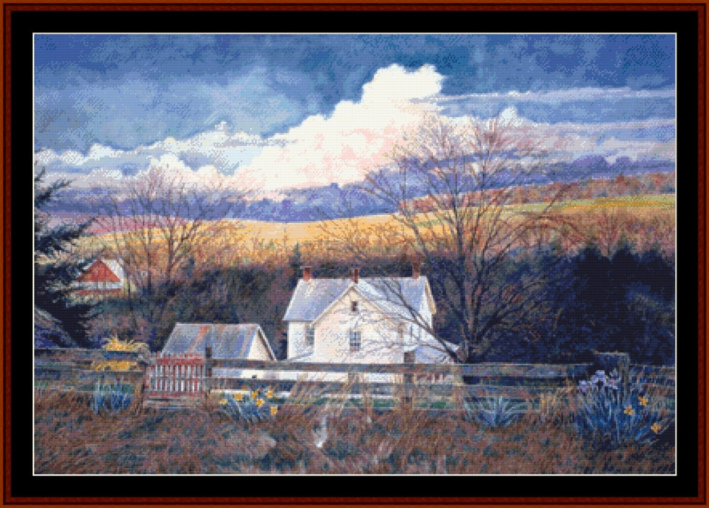 The Red Gate - Americana cross stitch pattern