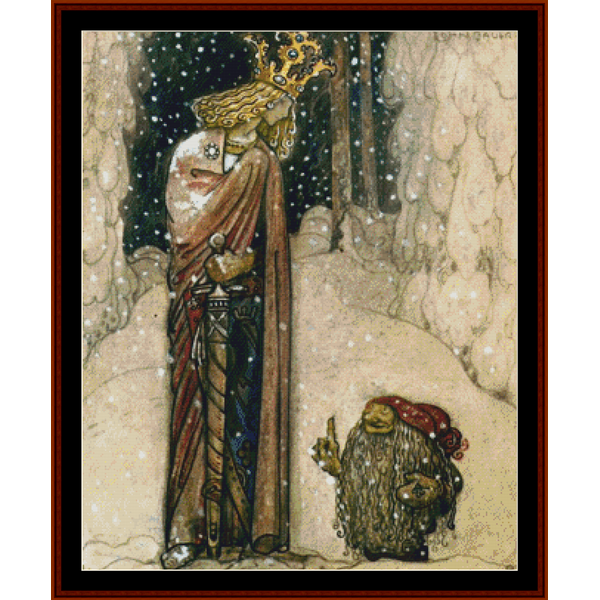 The Princess and the Troll – John Bauer pdf cross stitch pattern