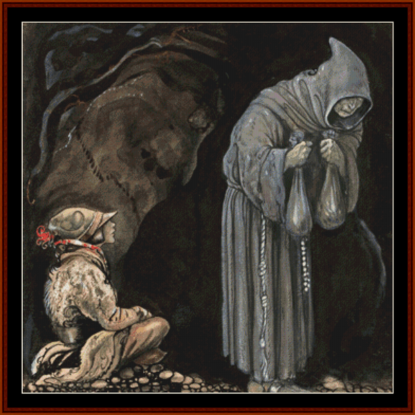 The Offer of Nila, Julbocken – John Bauer pdf cross stitch pattern