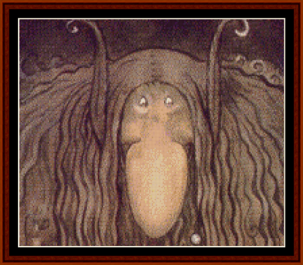 Troll Head – John Bauer pdf cross stitch pattern