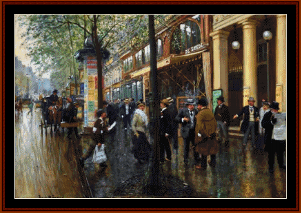 Theatre des Varietes - Jean Beraud pdf cross stitch pattern