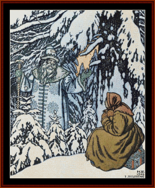 Father Frost - Ivan Bilbin cross stitch pattern