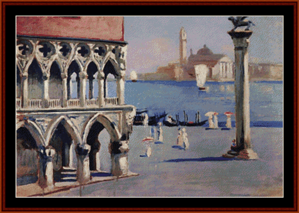 View of San Giorgio - Boris Kustodiev pdf cross stitch pattern