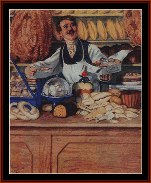 Baker, 1920 - Boris Kustodiev pdf cross stitch pattern