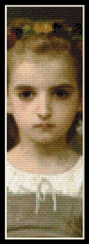 Posies Bookmark - Bouguereau pdf cross stitch pattern