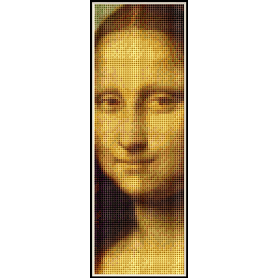 Mona Lisa Bookmark - DaVinci pdf cross stitch pattern