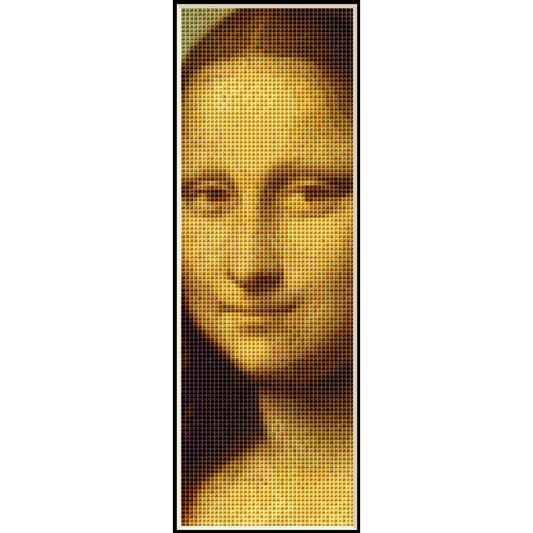 Mona Lisa Bookmark - DaVinci pdf cross stitch pattern