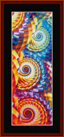 Fractal 668 Bookmark cross stitch pattern