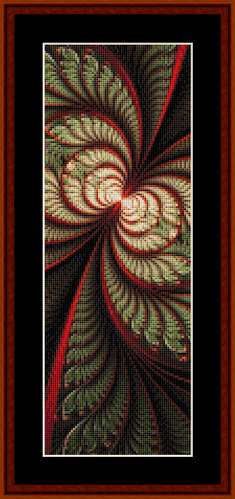 Fractal 722 Bookmark cross stitch pattern