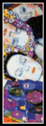 The Virgin Bookmark - Klimt cross stitch pattern