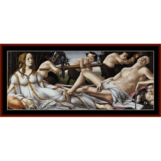 Venus and Mars - Sandro Botticelli pdf cross stitch pattern