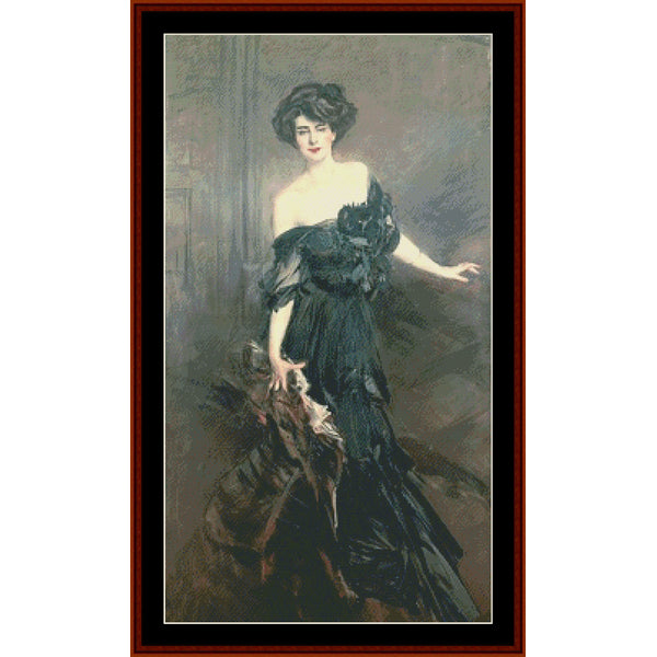 Mademoiselle de Nemidoff - Giovanni Boldini pdf cross stitch pattern